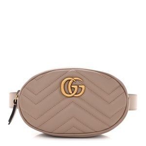Tan GUCCI GG Marmont belt bag